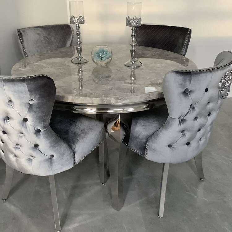 shop furniture cheap modern set 4 chairs marble round dining table The product is a customized product. Please contact customer service when placing a