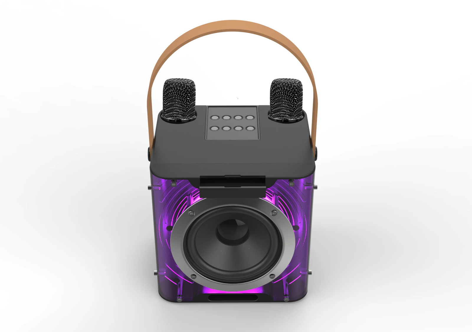 High Power Karaoke Bluetooth Ser Music Rhythm Light 360 Stereo Surround Wireless Subwoofer with Dual Microphone Phone Hold 241022