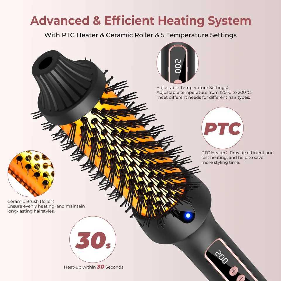 Hot styling brush 3-in-1 ion curling iron/straightener with anti scalp electric curling iron curling iron M250425
