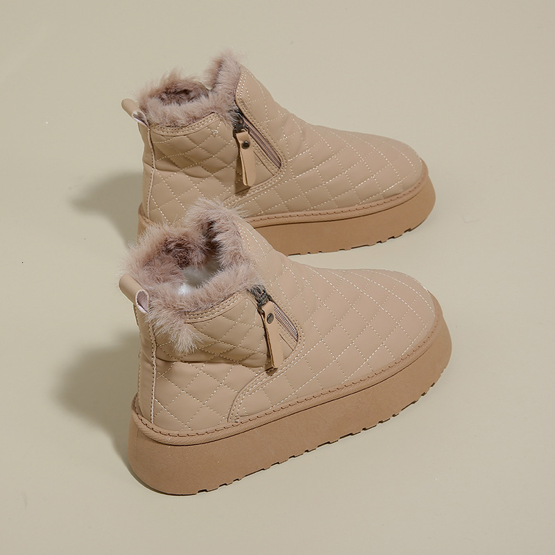 Velvet high snow boots for women winter new student version warm casual cotton shoes