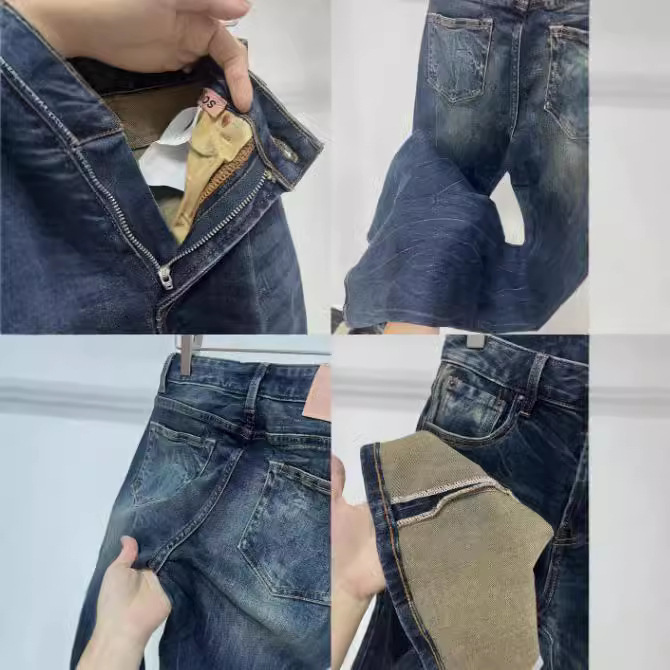 Designer's new AC home texture pattern autumn winter, showing long legs and elastic high waisted jeans for women, flared pants