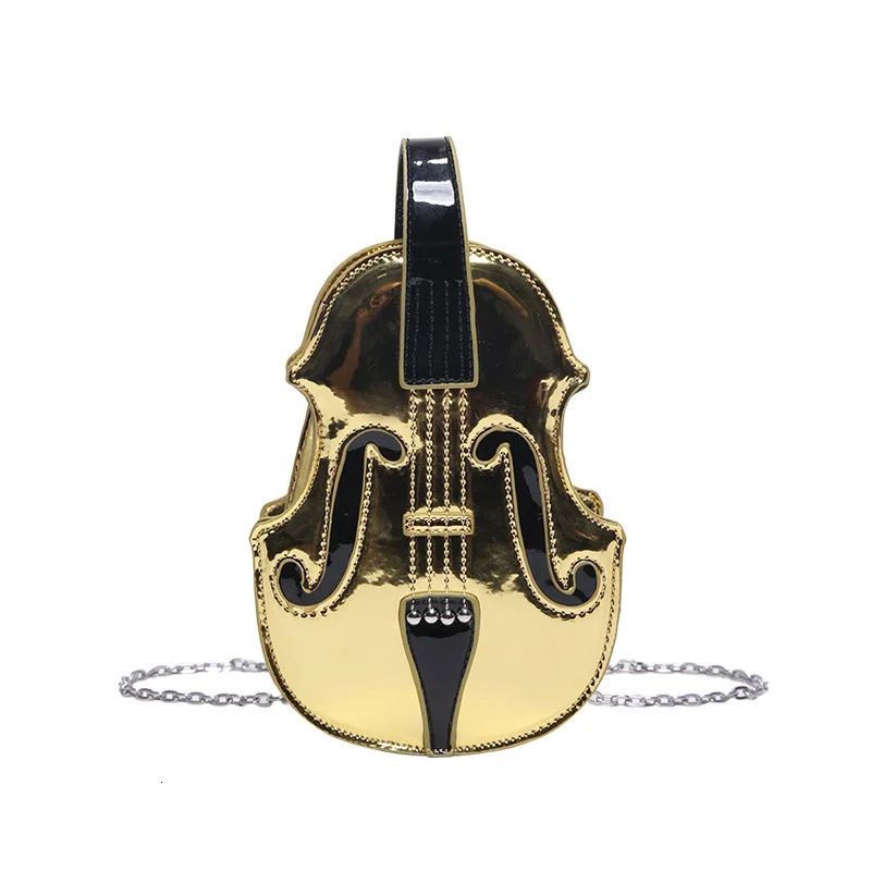 Creative Violin Womens Cross Body Bag PU Leather Small Backpack Womens Threaded Womens Fashion Shoulder Bag 241023