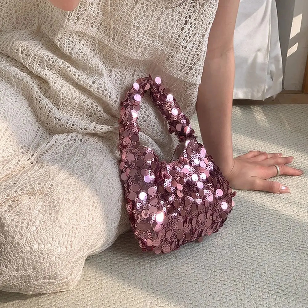 Silver glitter bag casual wallet phone bag shiny handbag matte handbag 241023