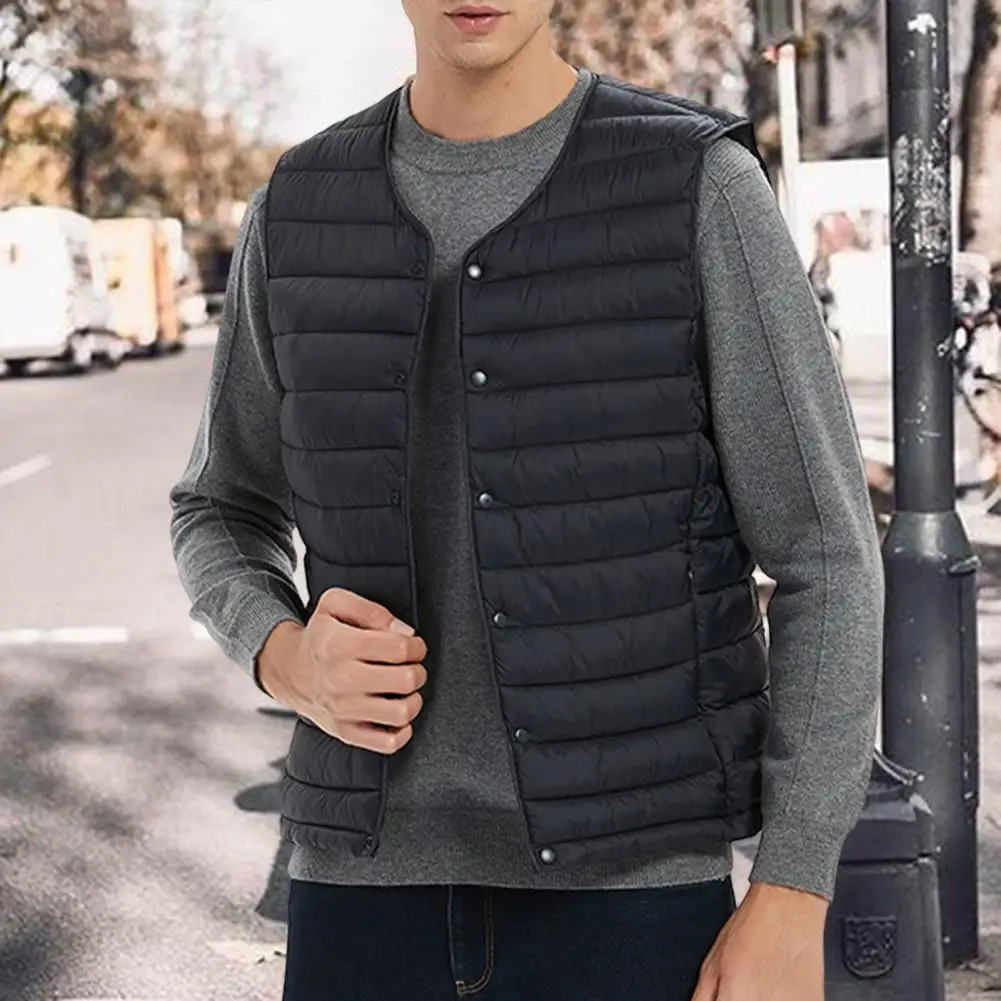Ultra thin jacket mens duck down sleeveless jacket V-neck white duck down womens vest 241023