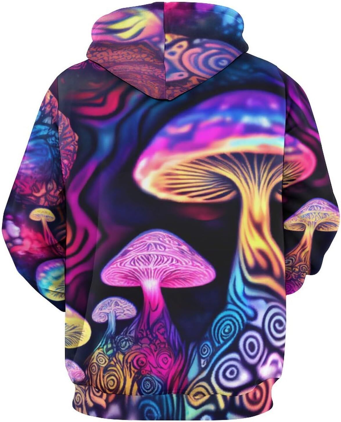 Hoodie for Mens Womens Mens Vintage Mushroom Pattern Hoodie Novelty Fantasy Hippie Cool Hoodies Graphic Hoodies sweatshirt Trendy Warmth