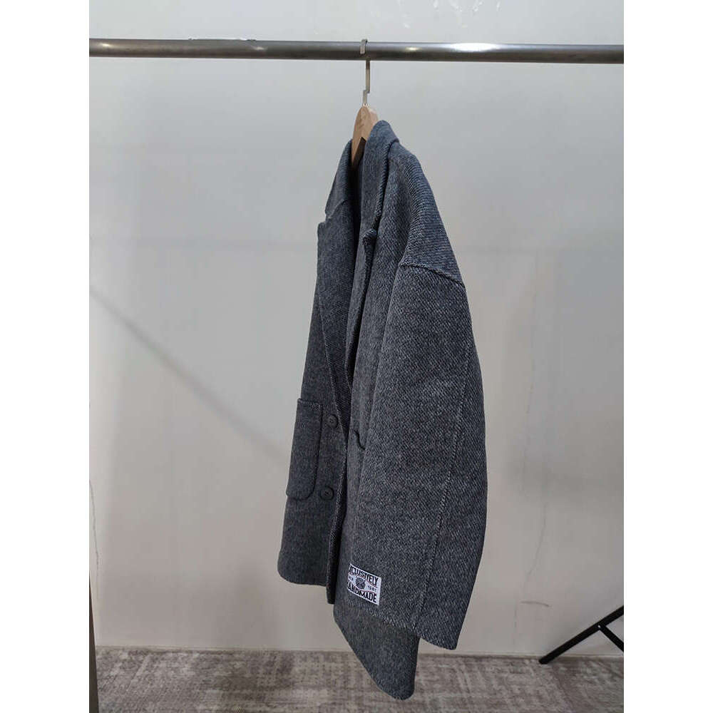 Korean Loose Long Sleeveturn-Down Collar Solid Woolen Coats Women Double-Faced Cashmere Coat Winter Autumn