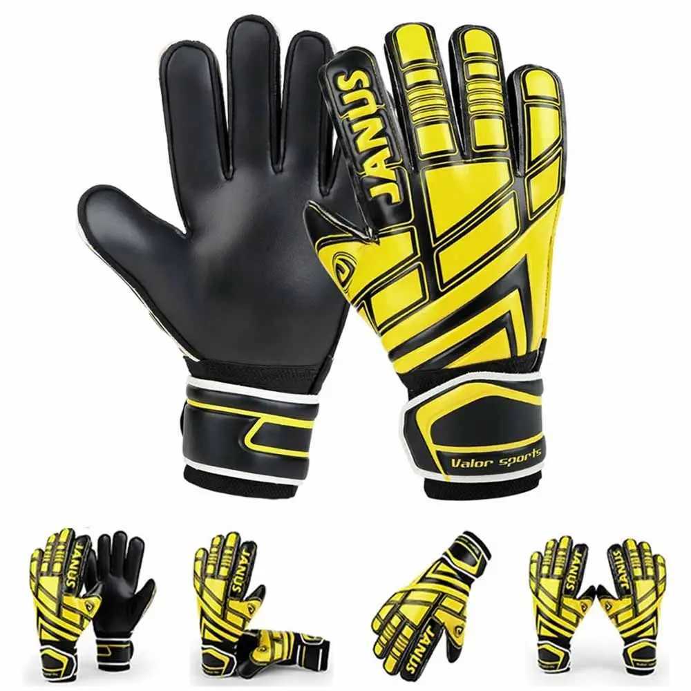 Finger Protection Goalie Gloves Non-Slip Colorful Latex Soccer Gloves Wear-Resistant PU Football Goalkeeper GlovesXJ241023