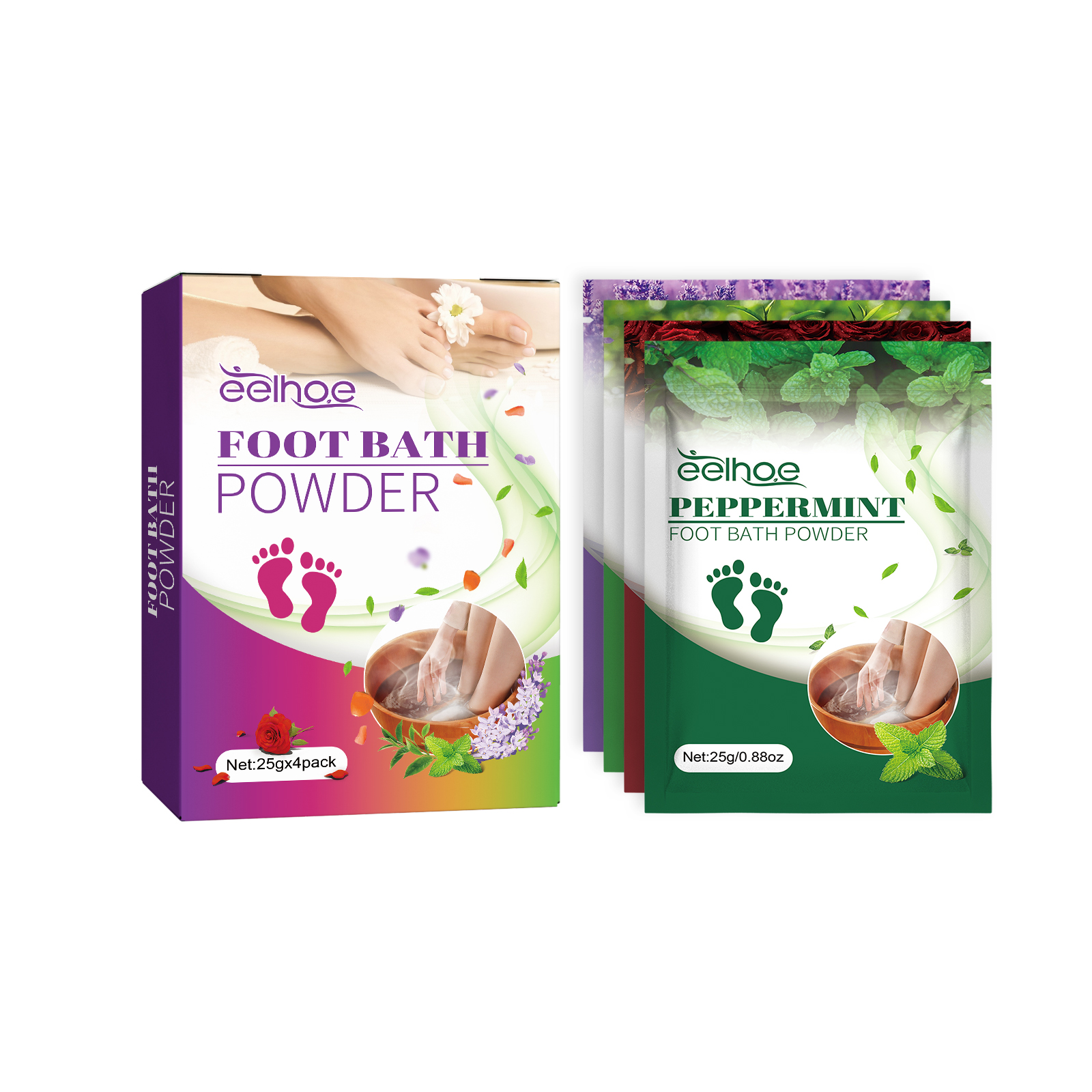 US Stock Deep Cleaning EELHOE Aromatherapy Foot Bath Salts Soothes Tired Feet & Promotes Healthy Circulation