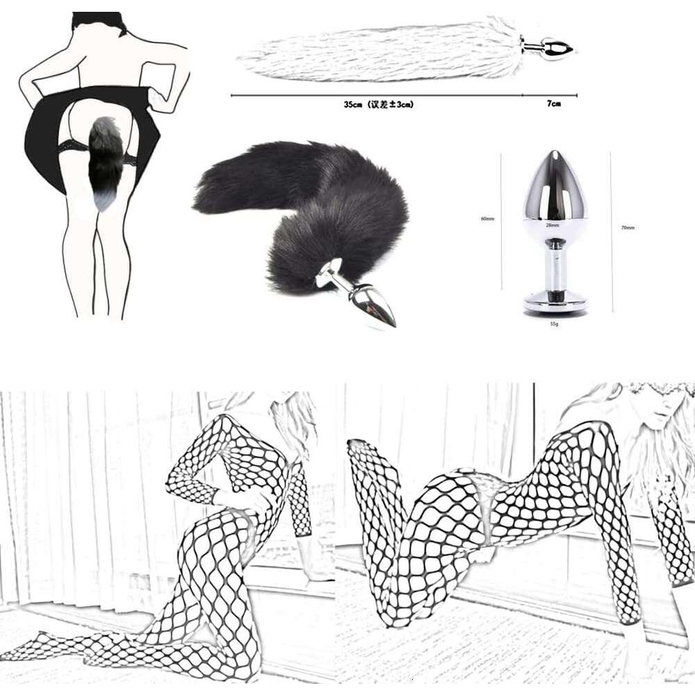 32Pcs SM Bondage Restraint Vibrator Silicone Anal Plug Dildo Sex Toys for Butt plug2 Color