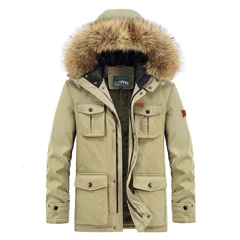 Plus size 8XL mens hooded fashionable mens Parkas thick mens thick coat Parkas hooded windproof mens jacket Parka 241023