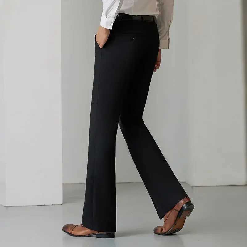Mens long pants elastic bell mouth elastic drawstring mens suit long pants thin casual custom clothing provides high qualityXJ250412
