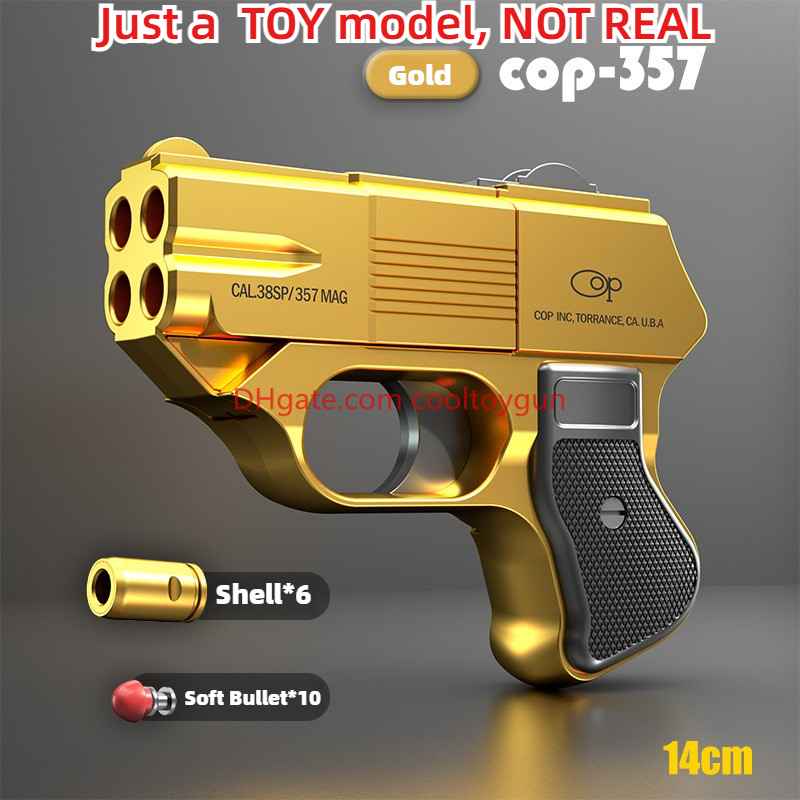 COP 357 Pistol Soft Bullet Shell Ejected Toy Guns Continuous Shooting Blaster Mini Pistola Gun For Adult Boys Birthday Gifts