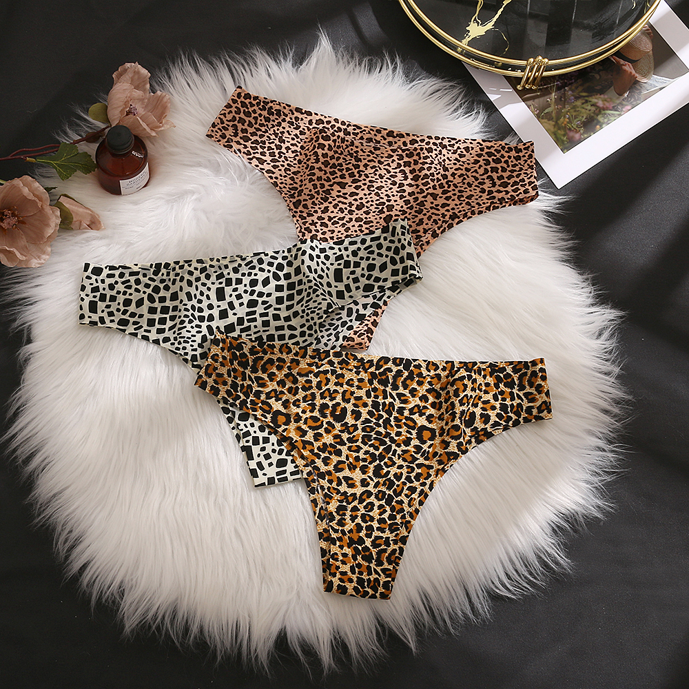 2025 New designer fashion sexy women s underwear Brazilian leopard print seamless women s underwear elastic sports temptation bikini women s gerie sof