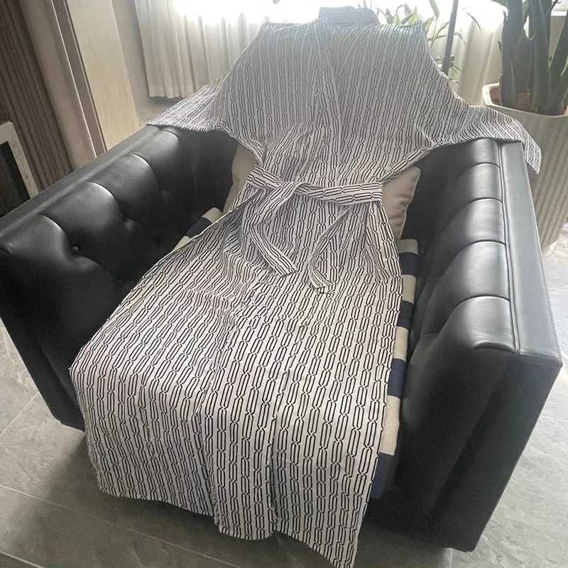 Pajamas and Kimono Mens Cotton Printed Extra Long Loose Sp Robe Mens Casual Clothing W241023