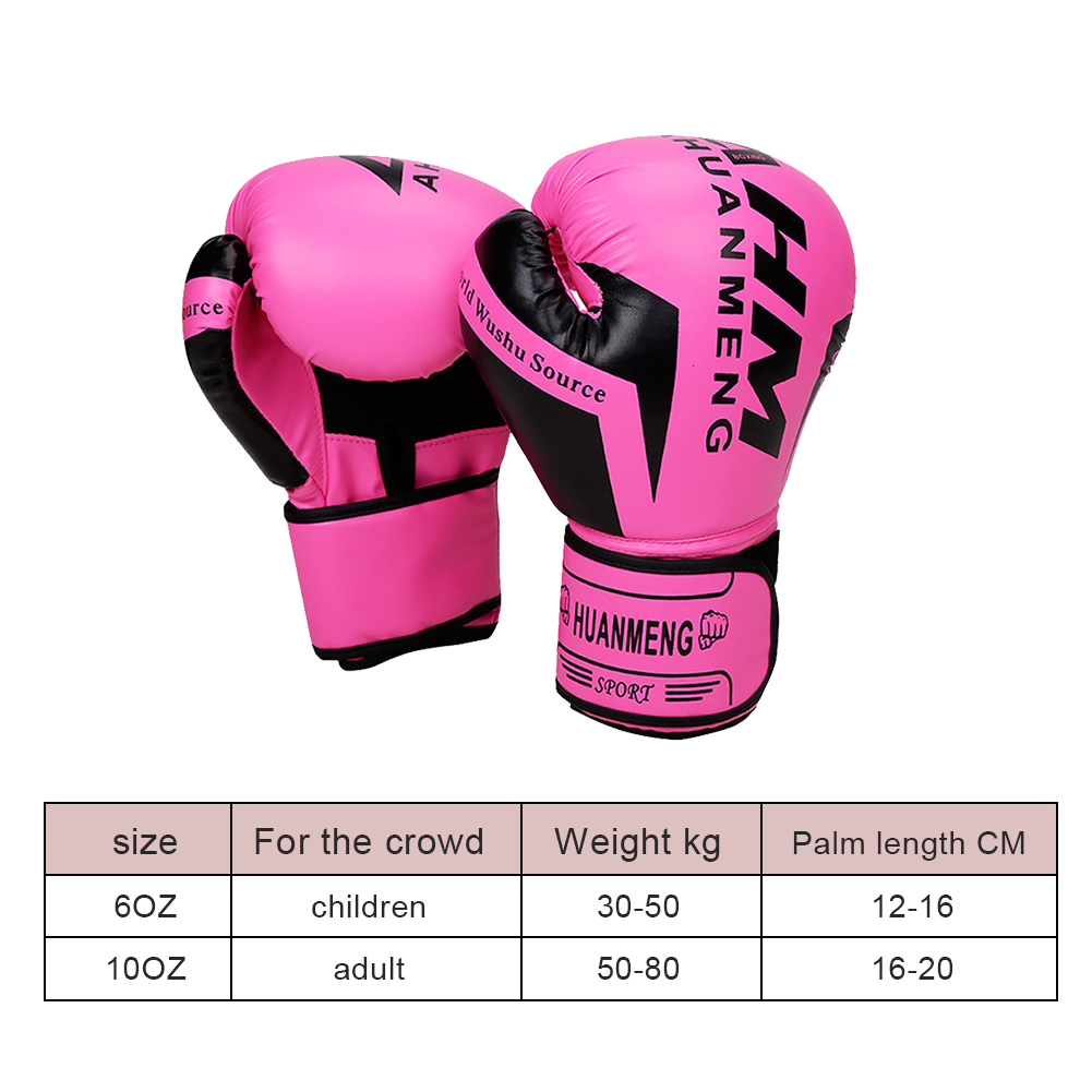 6/10 OZ Breathable PU MMA Taekwondo Punching Gloves Kids Adult Boxing Gloves Professional Sanda Muay Thai Fighting Gloves
