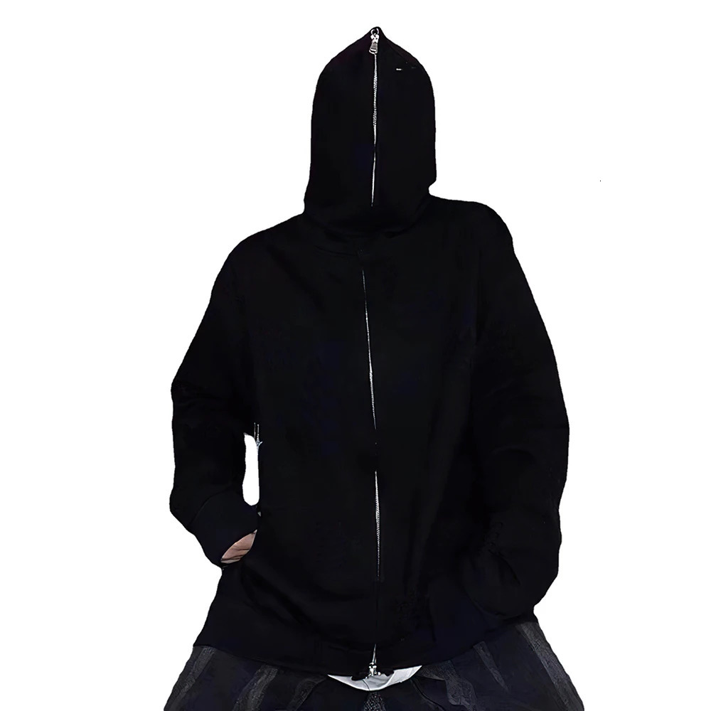 Mens Zipper Hoodie Sweatshirt Cardigan Unisex Solid Color Classic Jackets Mens Outerwear Y2K Pullover Mens Clothing 241022