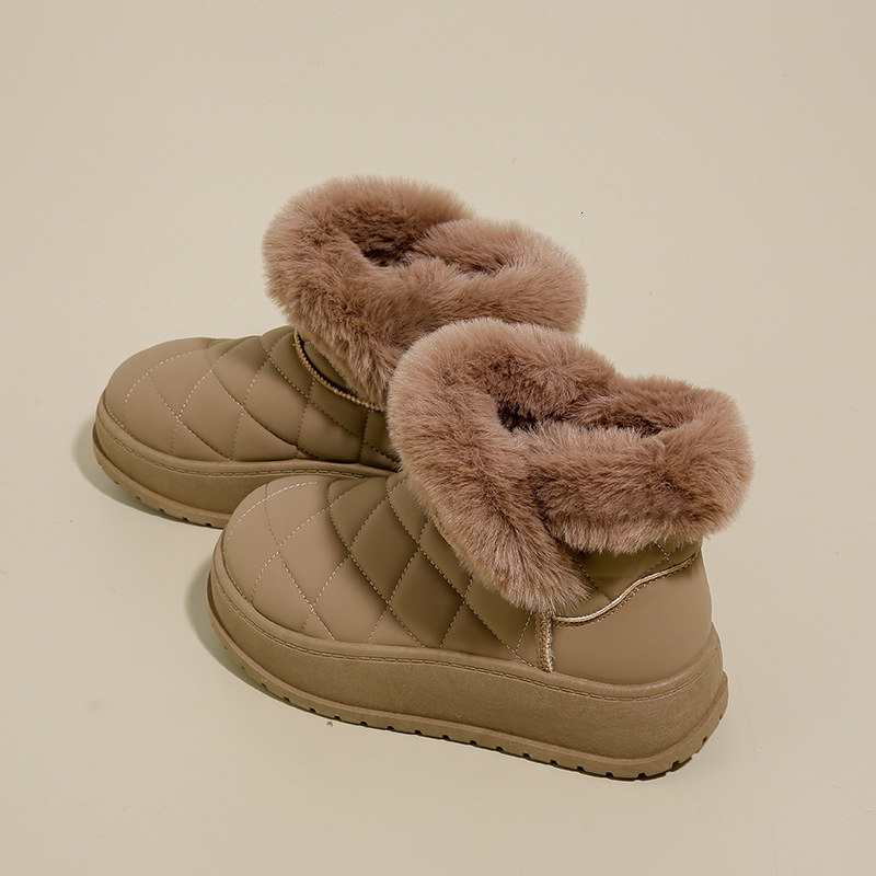 Velvet high top snow boots for women winter new student version warm casual cotton shoes