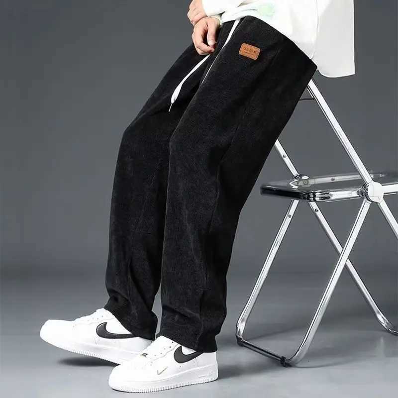 Y2k Korean Men Basic Blank Solid Baggy Joggers Running Sports Pants Trousers Casual Grey Jogging Pants For Men Drstring PantsXJ241023