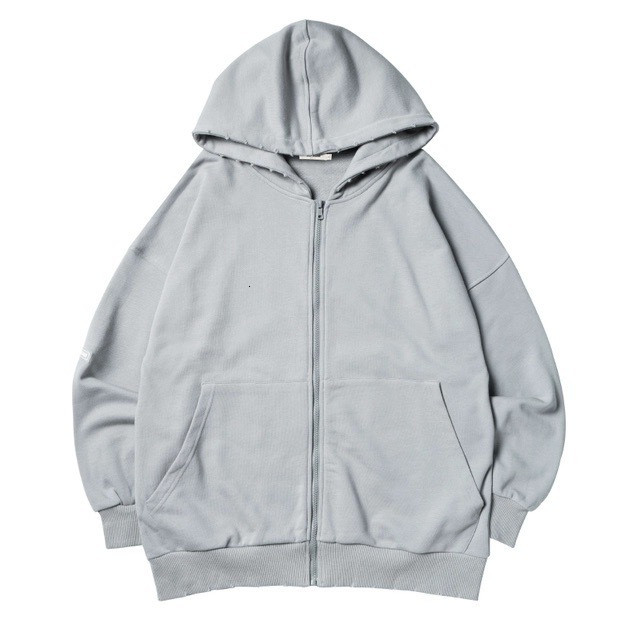 Men's hoodie, autumn and winter heavy hoodie jacket, elegant style, zipper cardigan, ripped hole, casual couple hoodie, fashionable