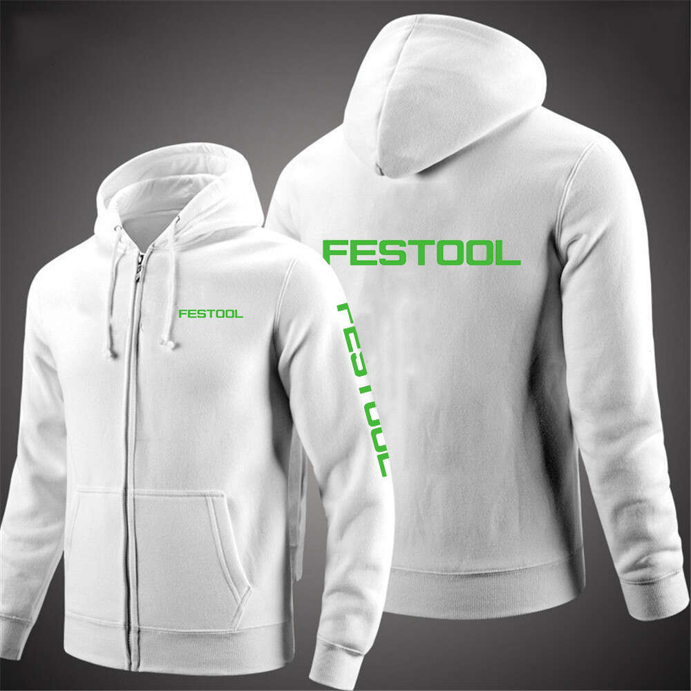 High end Tools Festool Printing Mens Hoodies Spring And Autumn Coat Solid Color Zipper Fashion Pullover Sweatshirts Harajuku Top