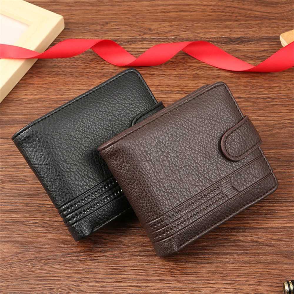 Men Wallets Leather Zipper Purse Man Slim Card Holders Quality Male Short Multi-card Wallet Coin Pocket Purse XJ250624