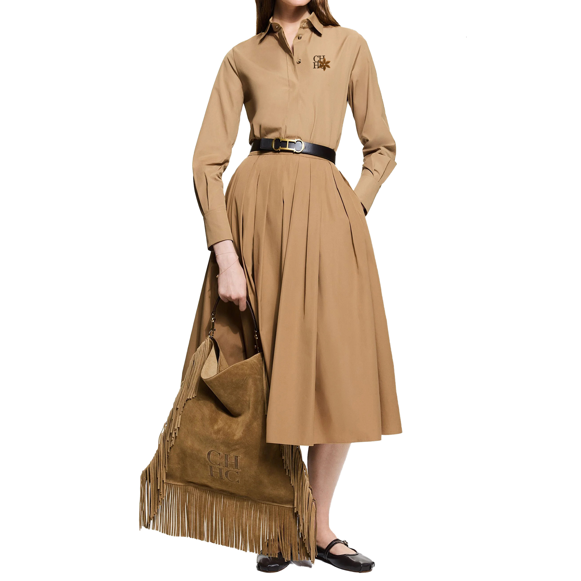 New Women Sets Long Sleeved Shirts Embroidery Design A E Pleated Skirt Temperament Casual Office Ladies Skirts Suits