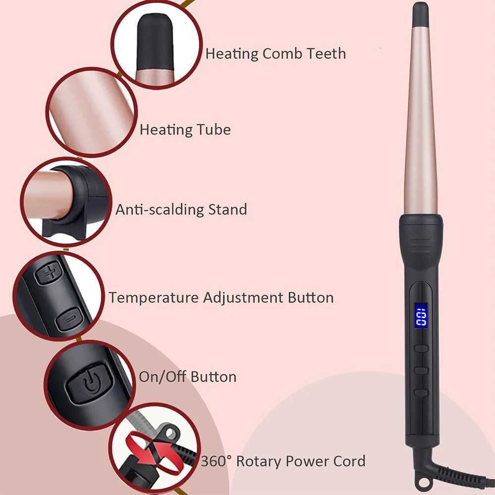 New Arrival Curler Ceramic Curler Iron Professional Curling Tool 1-1/2 inch Cone Electric Curler Quick Curler Z241022