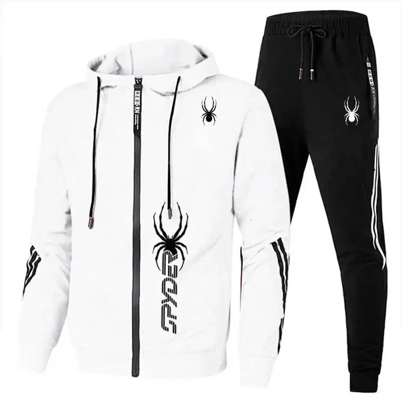 Spring/Autumn Mens Sportswear Set Zipper JacketPants 2-piece Fashion Casual Jogging Set 241023