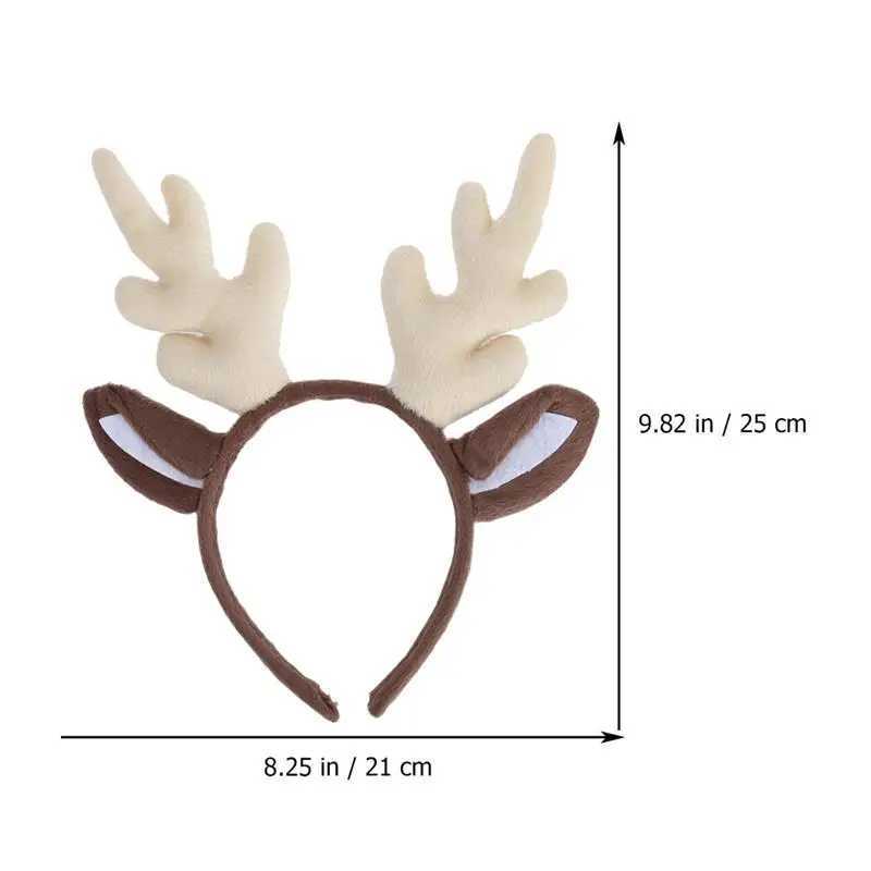 Headband Reindeer Christmas Antler Antlers Hair For Kids Xmas Headbands Deer Hoops Headwear Ears Party Decor Adults ElkX241021
