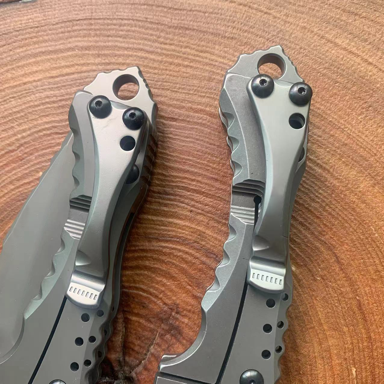 MBB T1 Survival Tactical Folding Knife D2 Titanium Coating Tanto Point Blade CNC Stainlesss Steel Handle Ball Bearing Collector's knife with Reta