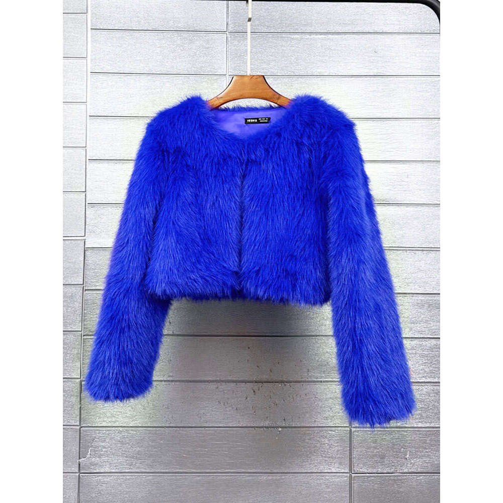 ZADORIN Fashion Colorful Fluffy Jacket Solid Cropped White Pink Faux Coat Women Jackets Winter Fur Coats
