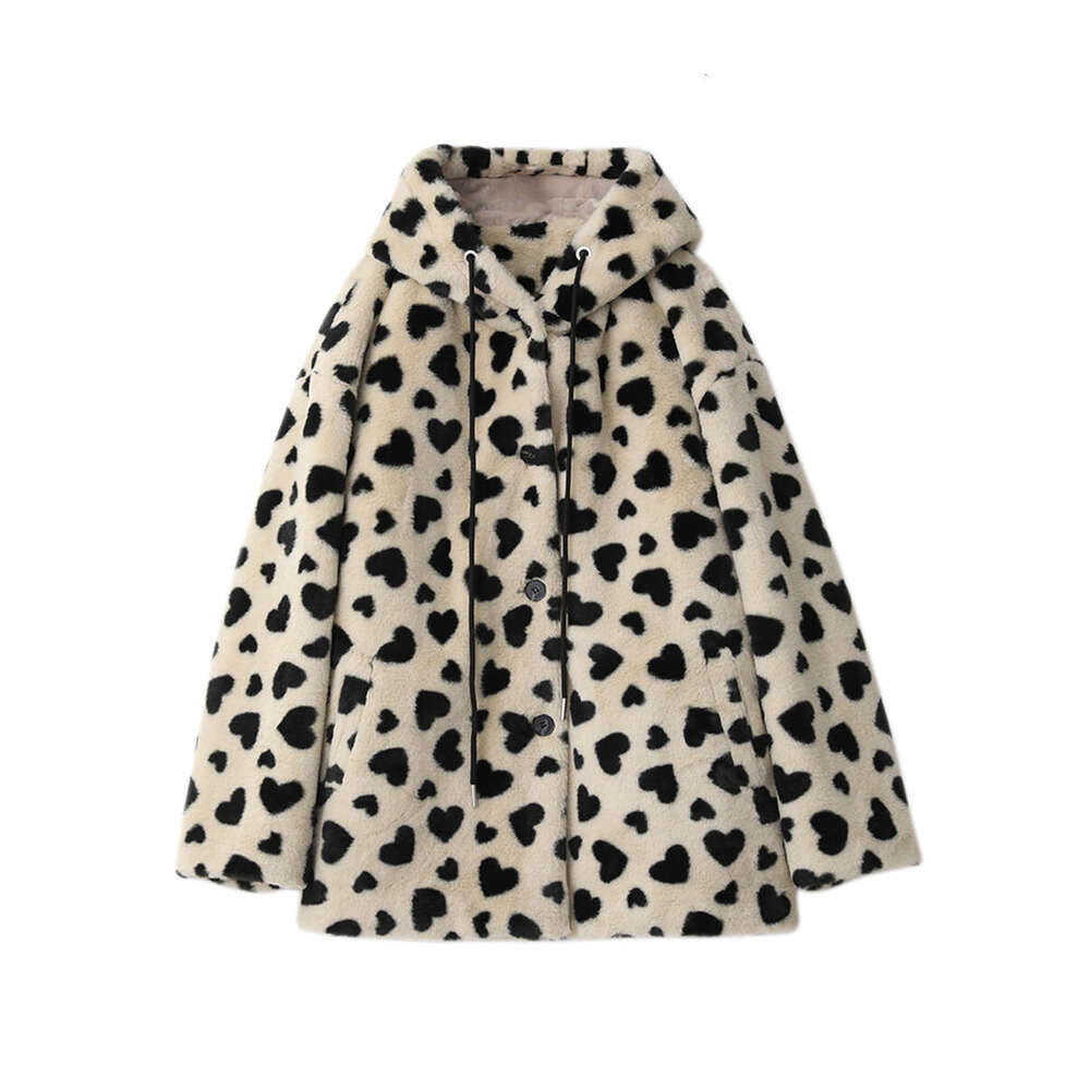 CHIC VEN Korean Women's Loose Hooded Jacket Single Breasted Thick Plush Coat Female Outwear Top Clothing Autumn Winter 2023