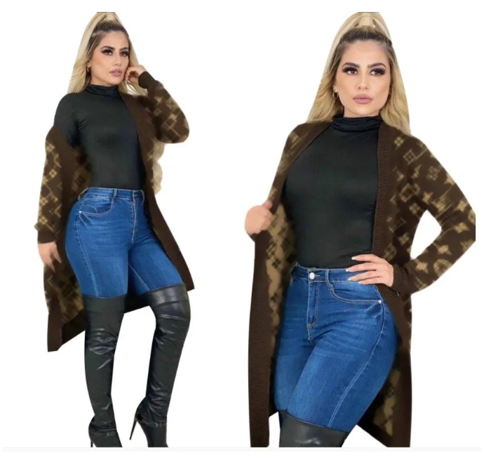 Designer Womens Sweaters 2026 Bee V-neck Long Sleeve Button Knitwear Cardigan Sweater Coats Women Clothes Plus Size