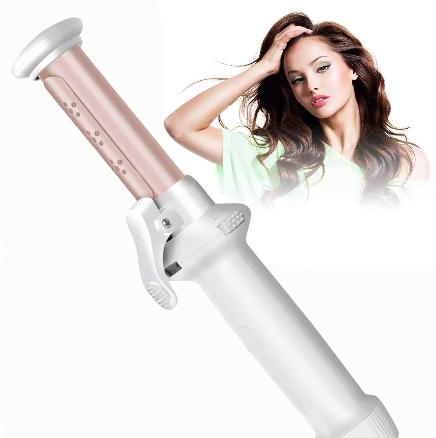 Cordless Curling Iron 1-inch Ceramic Curler Professional 2-in-1 Mini Curler for Loose Curling USB Charging Portable M241022