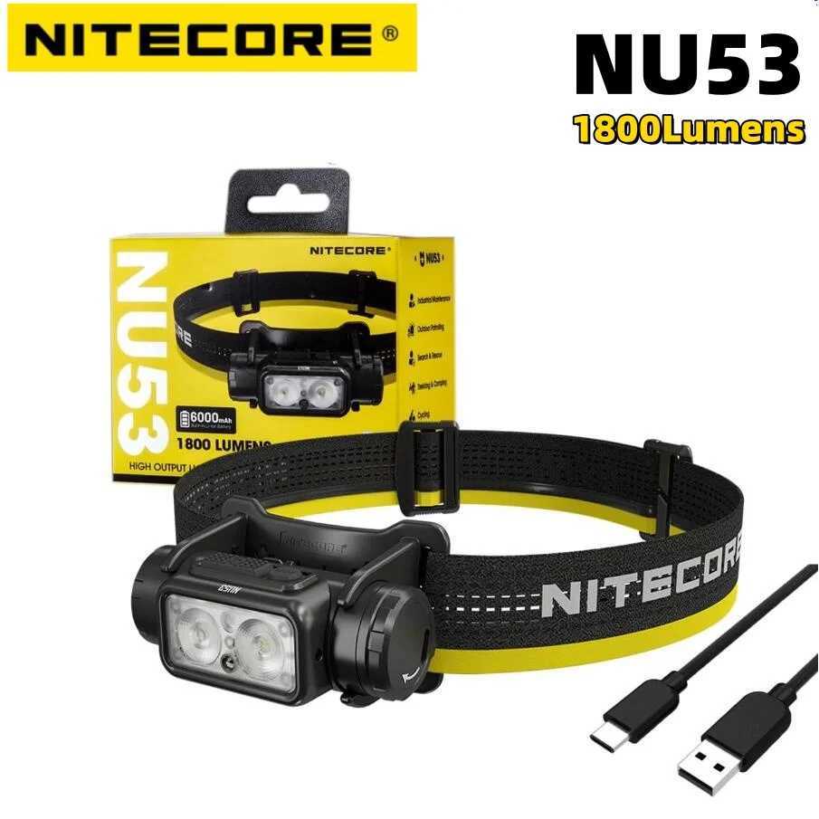 NITECORE NU53 charging lamp high output lightweight industrial compact 1800 lumens D lamp with built-in battery W241023