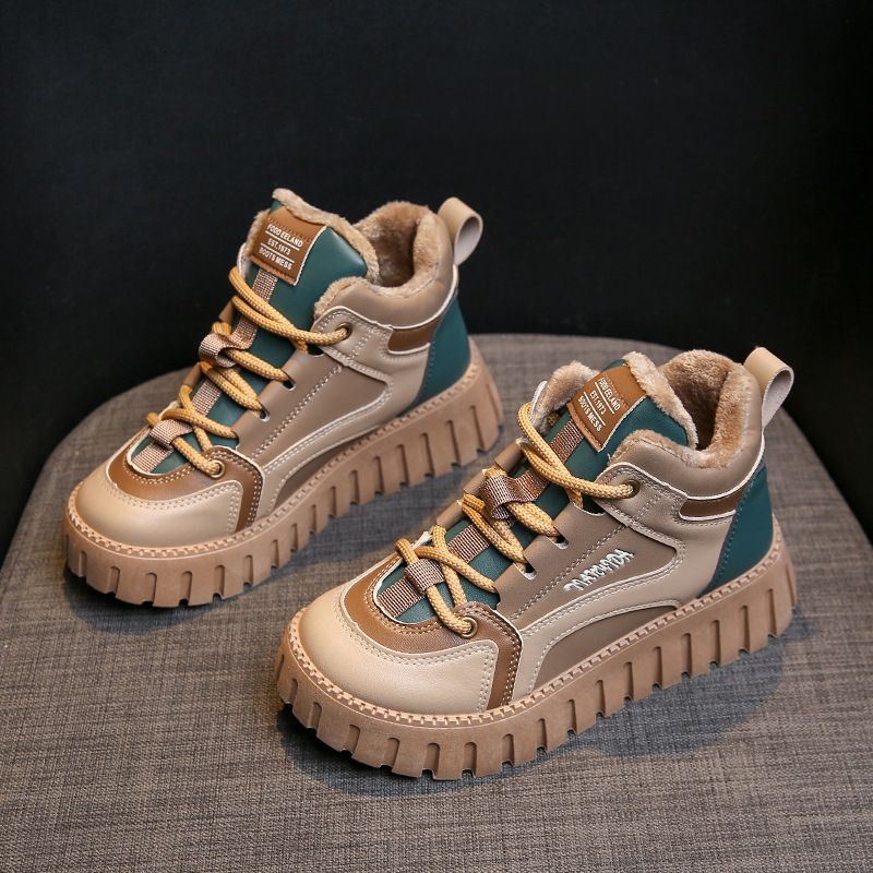 Winter Edition New High Top Casual Plush Cotton Thick Bottom Warm Women's Shoes