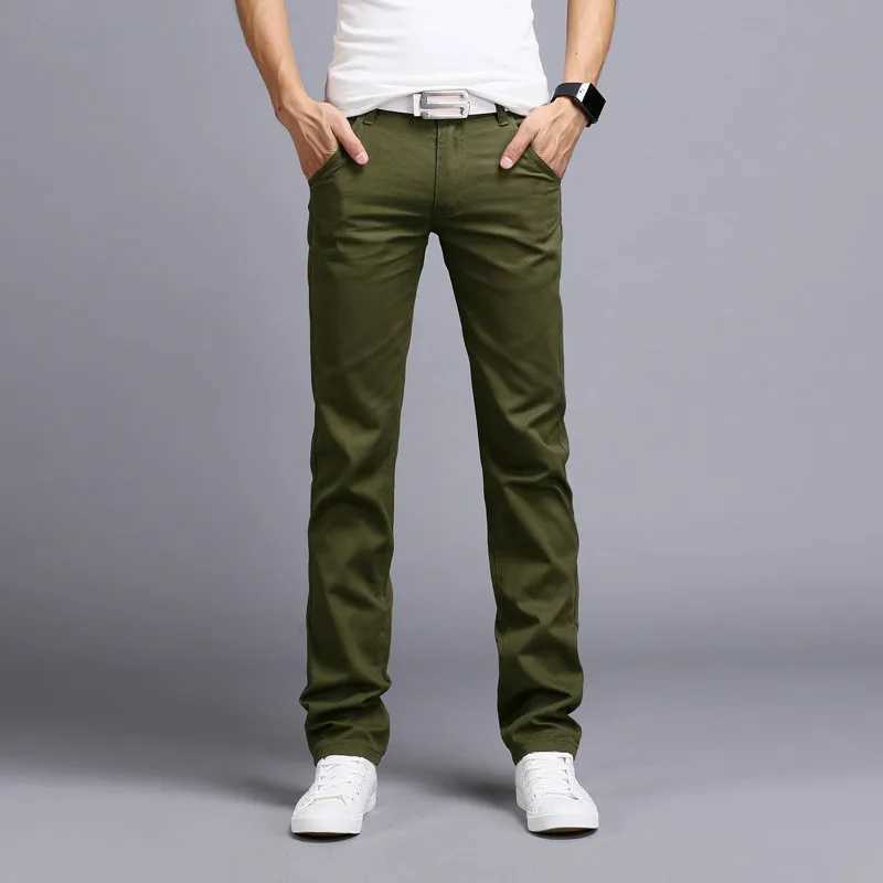 New Spring Autumn Casual Pants Men Cotton Slim Fit Chinos Fashion Long Trousers Male Pantalon Hombre 9 colors Plus Size 28-38X241023