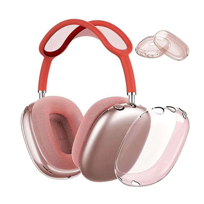 OEM Quality For Air Pro Max 2 Headphone with Protector Case Wireless Bluetooth Headset Head Mounted Earphone Headband Transparent TPU For Apple iPhone
