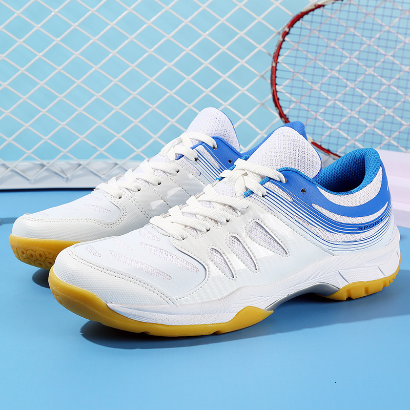 Badminton for men, breathable mesh, men's and women's cowhide sole, anti slip training shoes, couple's sports tennis shoes
