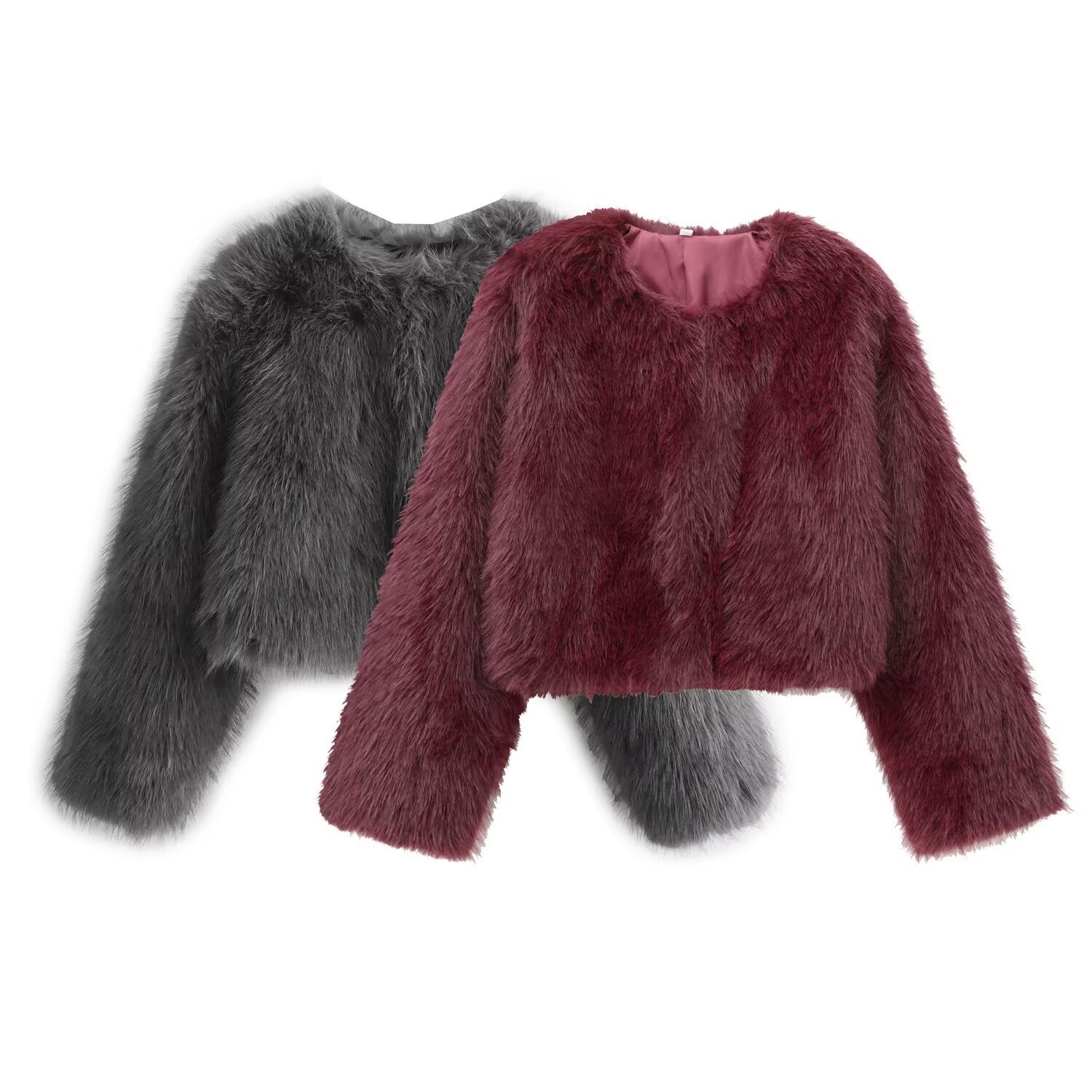 Winter Fluffy Fur Jacket Women Soft Warm Cardigan Coat Fashion High Street Faux Leather Female Outerwear 2024