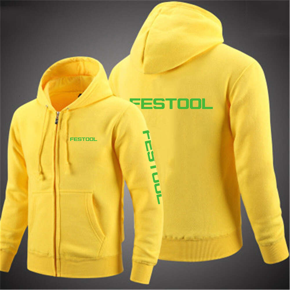 High end Tools Festool Printing Mens Hoodies Spring And Autumn Coat Solid Color Zipper Fashion Pullover Sweatshirts Harajuku Top