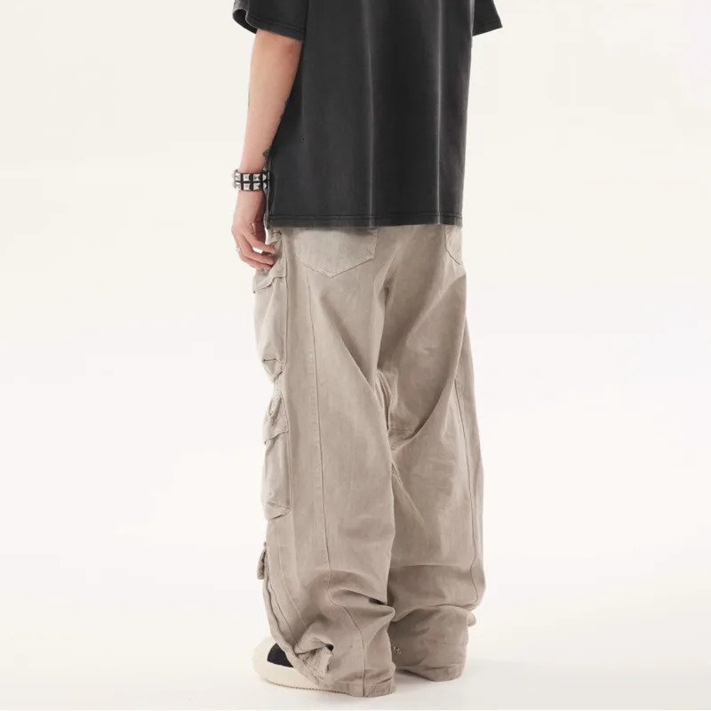 PFNW Street Mens Denim Pants Three way Multi Pocket Straight Leg Overall Loose Bottom for Men 12C521 241022