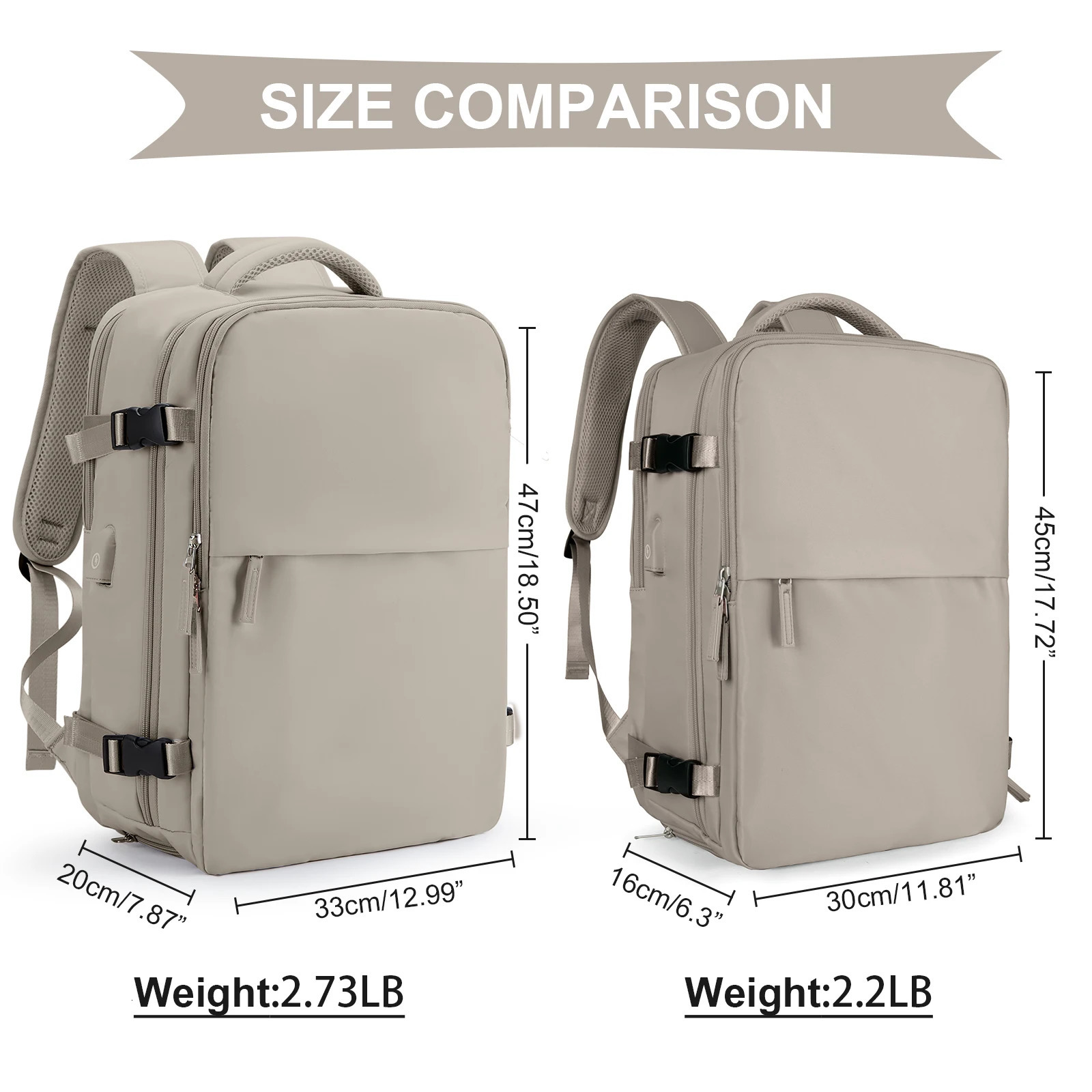 Mens travel backpack 40L approved carry on luggage anti-theft business laptop large daily bag weekend bag 241023