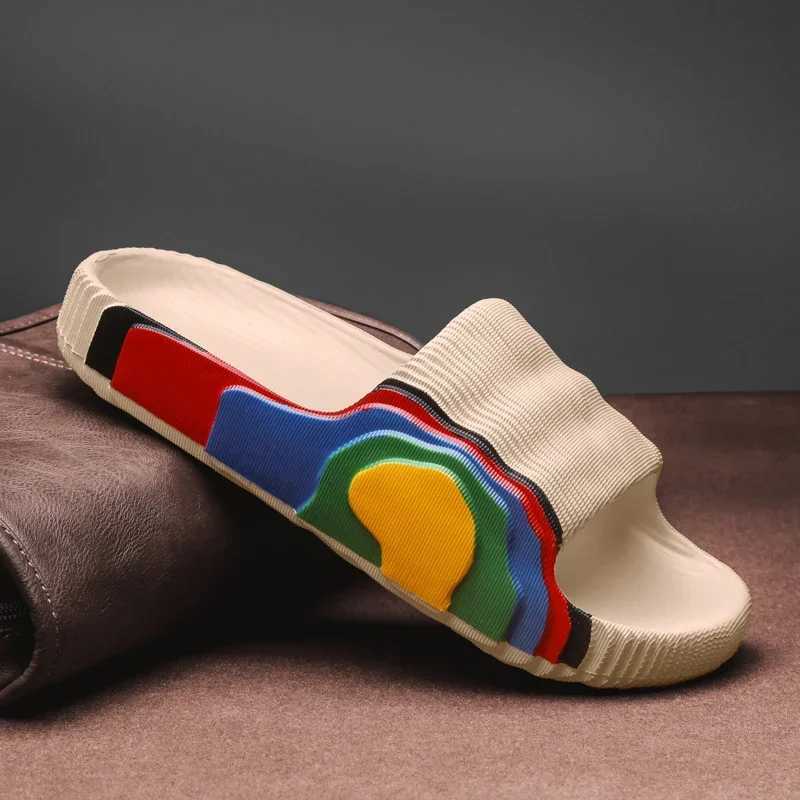 Summer slide for men EVA leisure for couples anti slip beach indoor bathroom plan our door slide graffiti thick bottom creative leisure Y241022