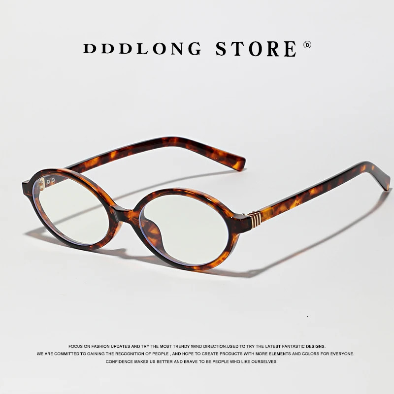 DDDLONG anti blue light oval glasses prescription glasses frame mens sunglasses womens optical lens replaceable glasses D399 241023