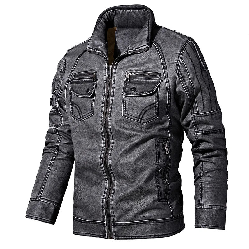 Mens leather jacket winter wool casual motorcycle jacket bicycle jacket European windproof jacket genuine leather jacket 241023