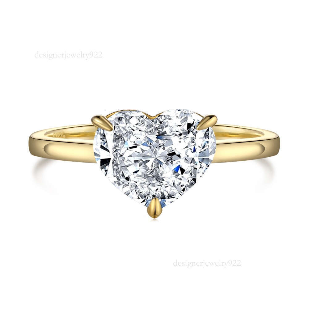 Wholesale Vvs Moissanite Engagement Rings Women 925 Silver 10K 14K 18K Solid Gold Emerald Radiant Oval Cut Diamond Rings