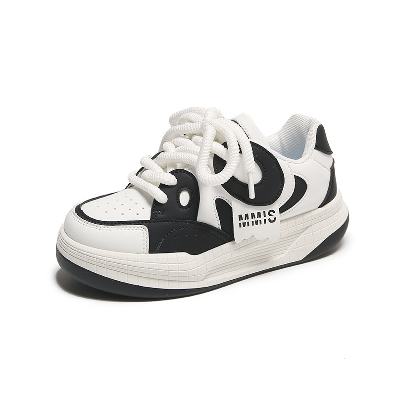 trendy little white for women in autumn, new student running thick soled high rise board shoes, casual shoes