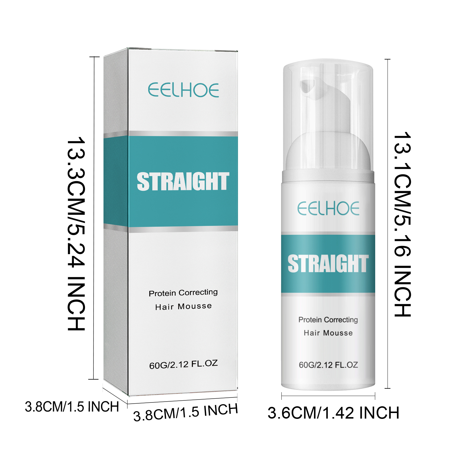 US stock EELHOE Hair Straightening Mousse Smooth Hair Care to Smooth frizz Split Repair damaged hair Care Cream
