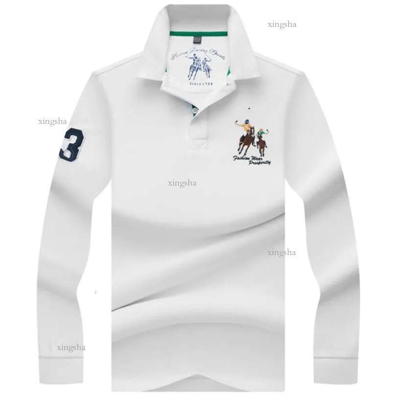 POLO Shirts winter men's Long sleeve polo shirt High Quality Solid color Men Polos 3D Embroidery Poloshirt 8 colors 210308